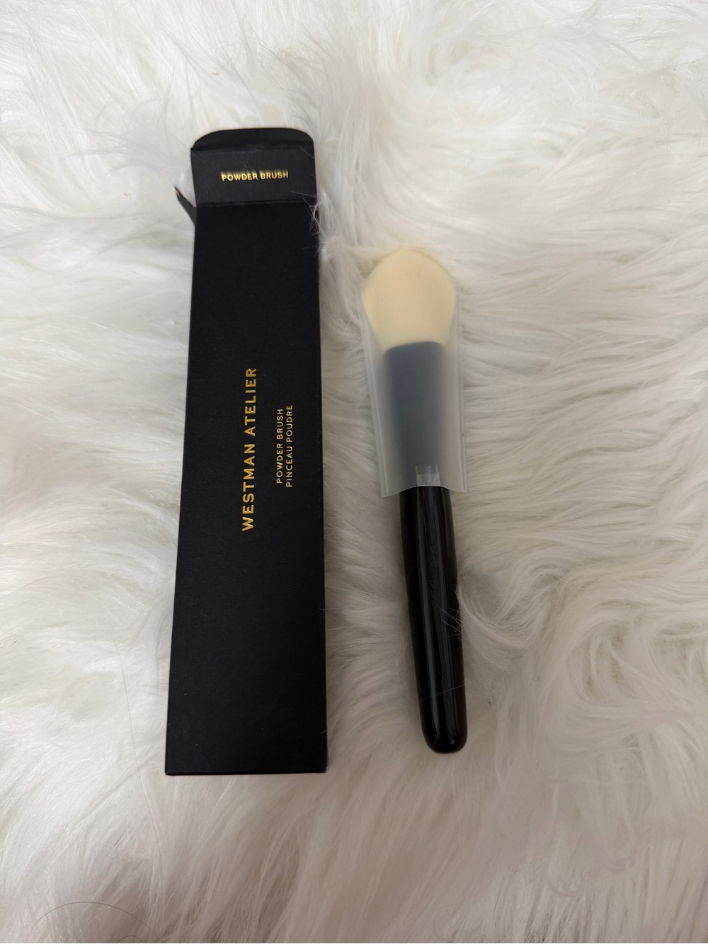 Westman Atelier Powder Brush in Black and Cream